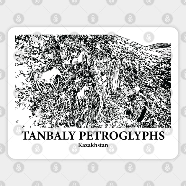 Tanbaly Petroglyphs - Kazakhstan Magnet by Lakeric